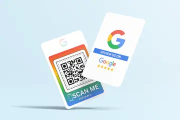 Google Review Standee, Card & Keychain Set