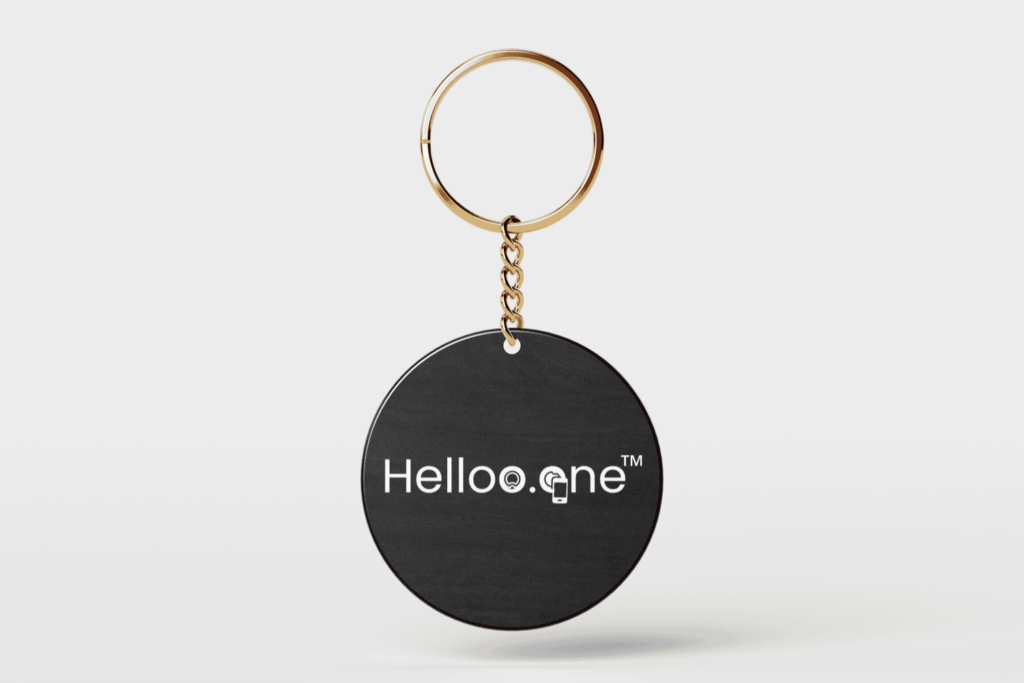 Sleek Digital Business NFC keychain for easy sharing