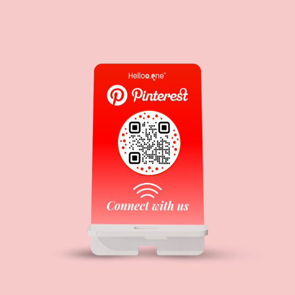 Pinterest NFC Standee - This NFC standee provides a seamless way for customers to follow your profile with a single tap.