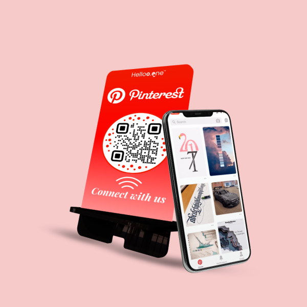 Pinterest NFC Standee - Make it incredibly easy for people to discover and connect with your Pinterest presence.